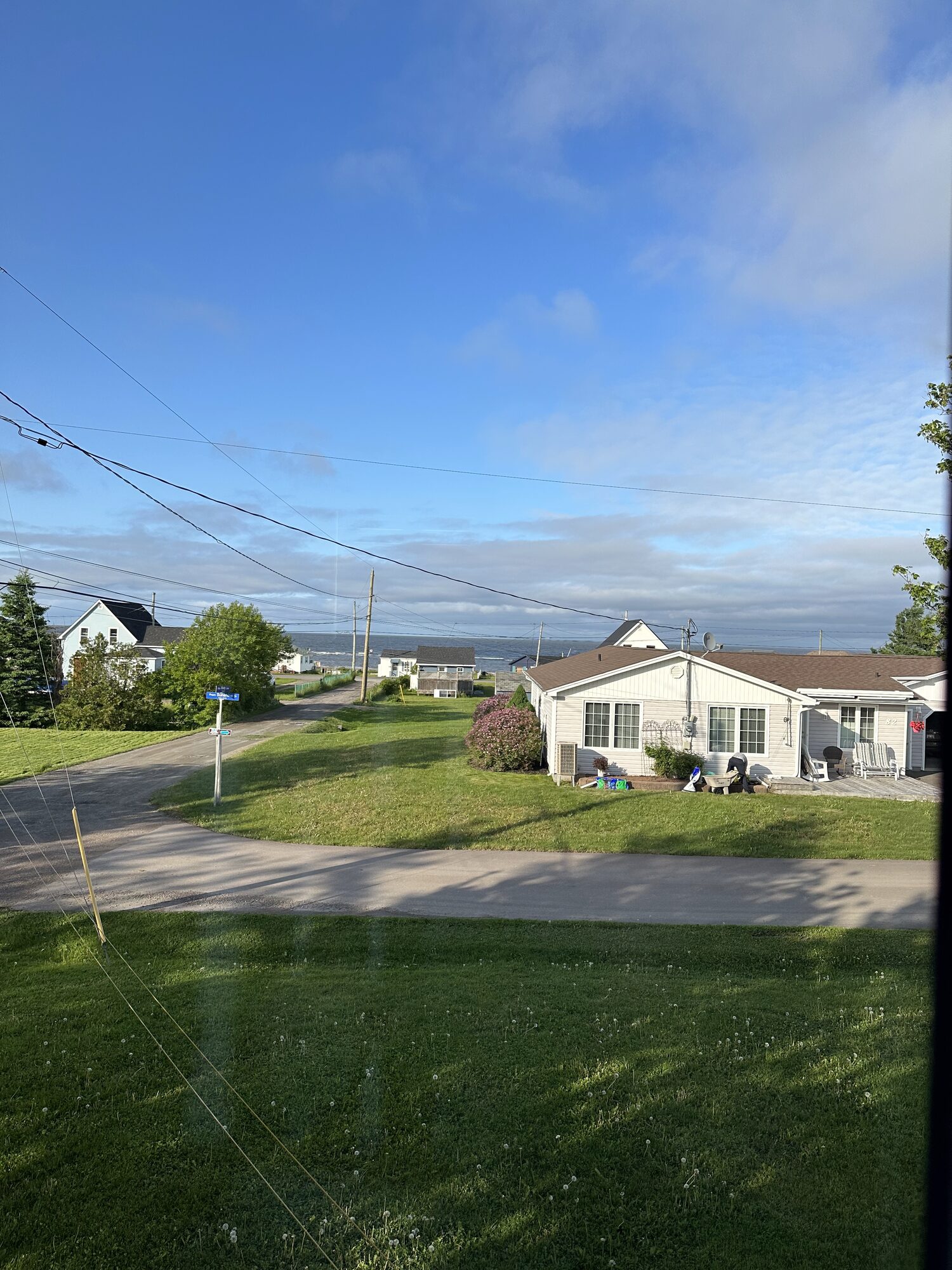 The view of the Northumberland Strait from the master bedroom window.